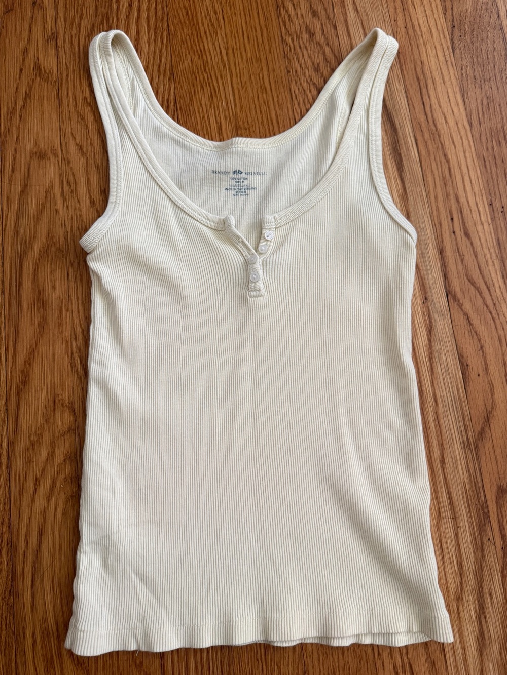 Brandy Melville off white casual tank top OS